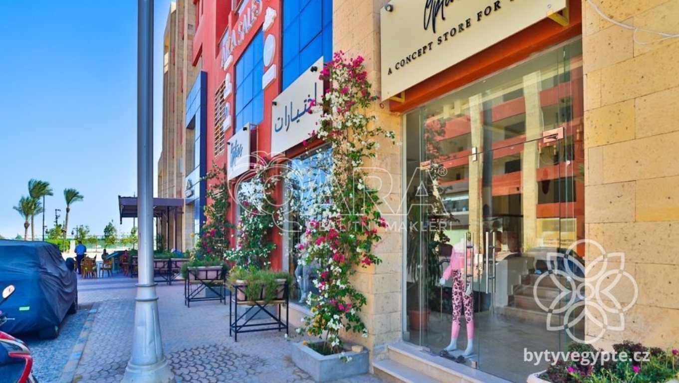 Exteriér bytového rezortu - komerční prostory a re