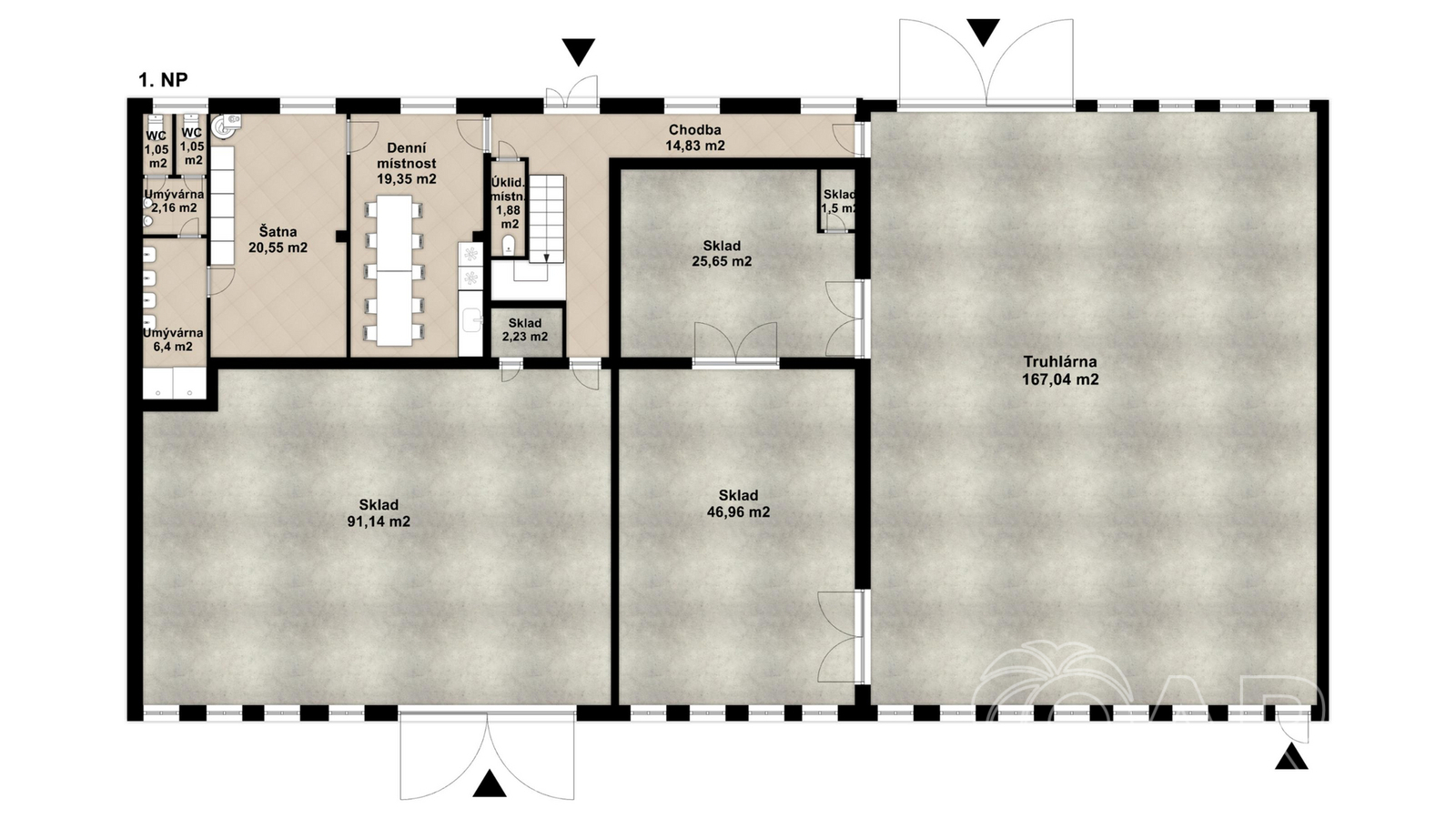 půdorys 1NP
