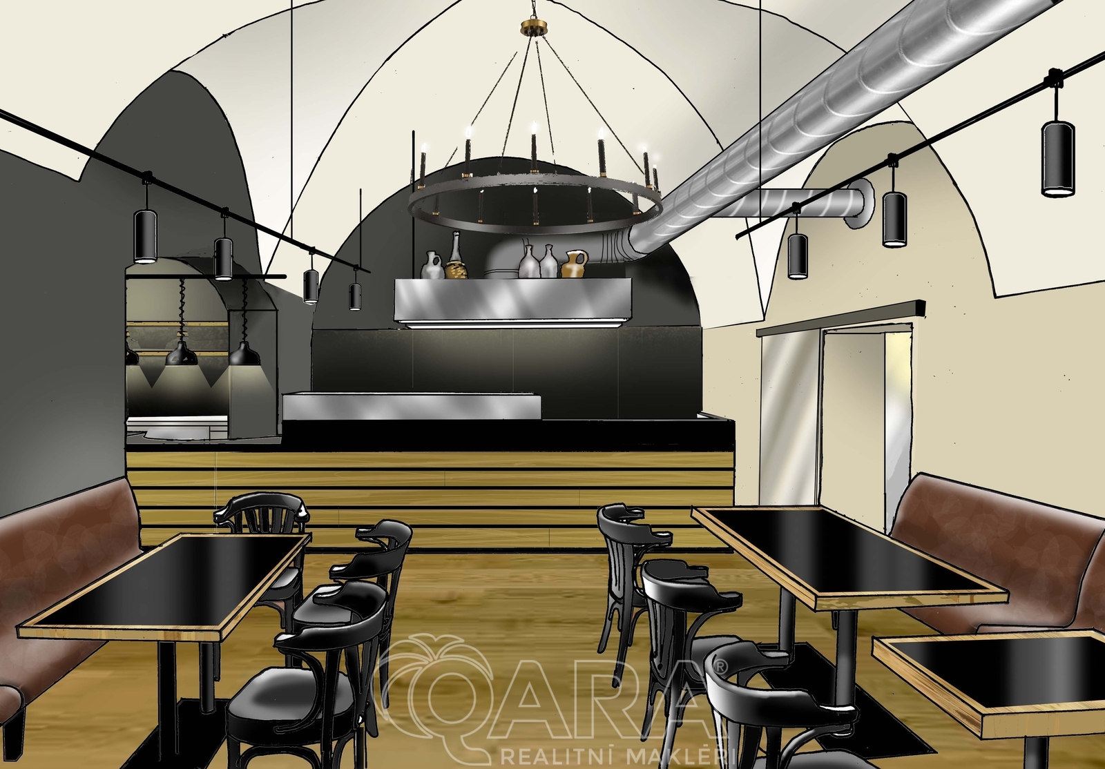 Vizualizace teplý úsek