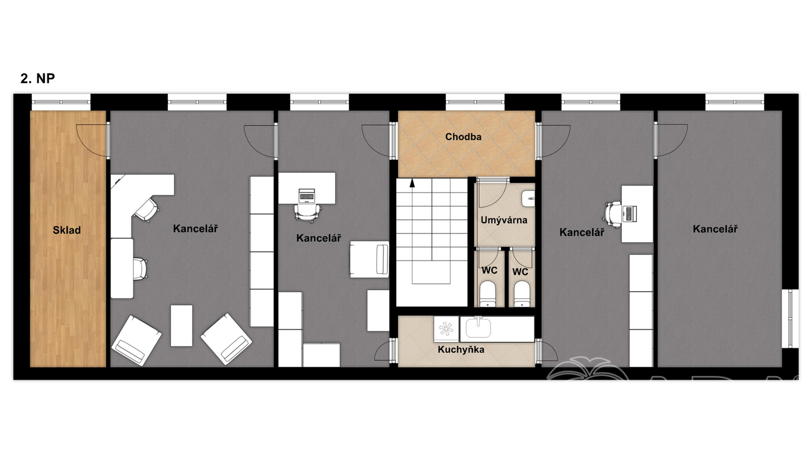půdorys 2NP
