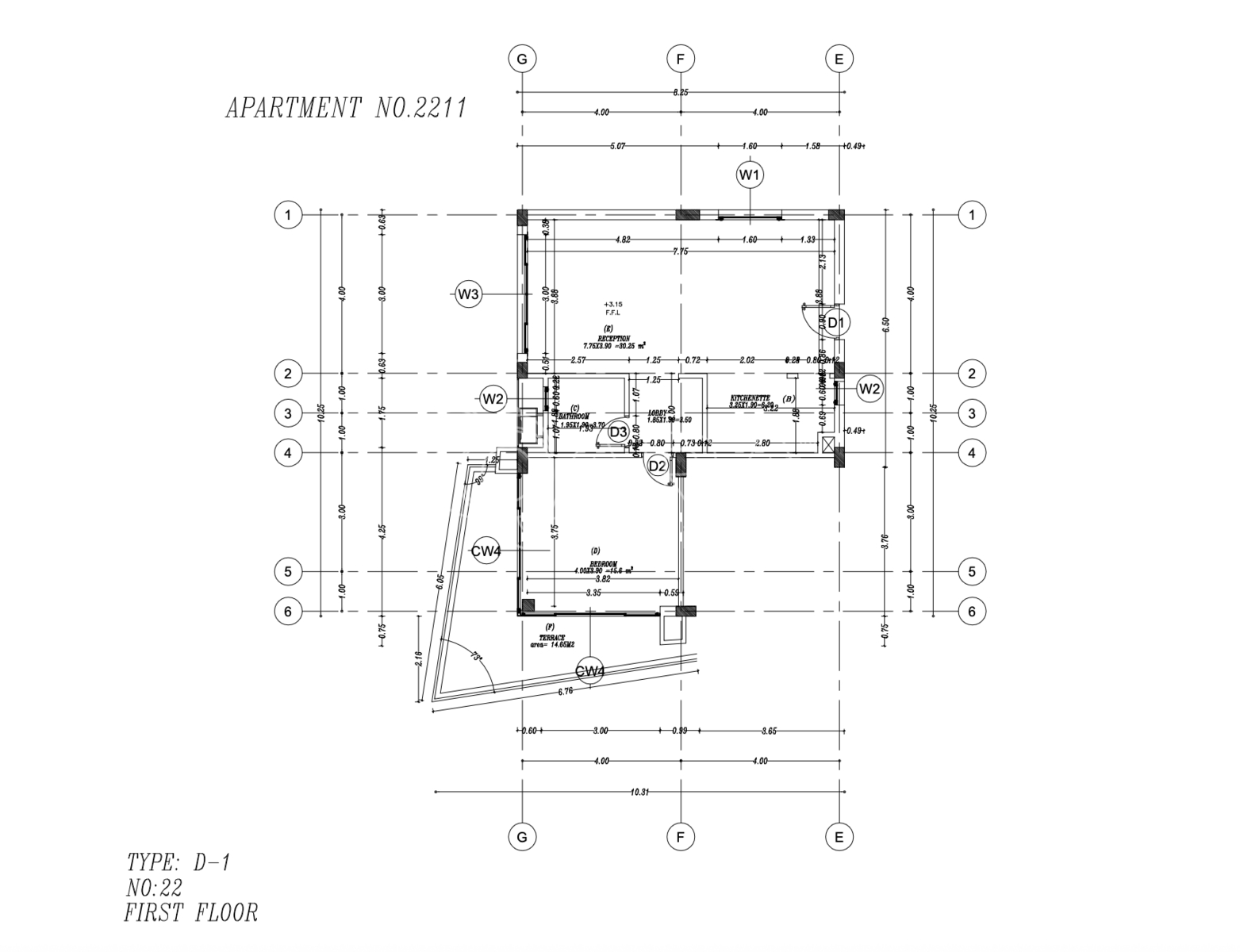 Výkres nabízeného bytu