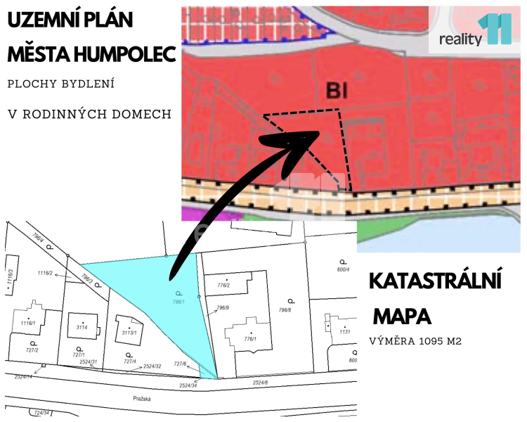 Prodej stavební parcely, 1 096 m² Humpolec (okres Pelhřimov), obrázek 5