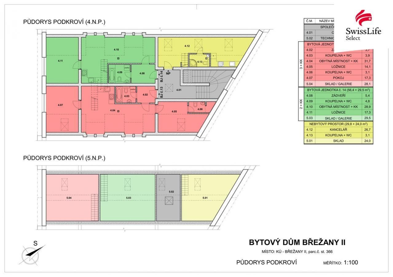 Prodej bytu 2+kk Břežany II 2 960 000 Kč, foto 12