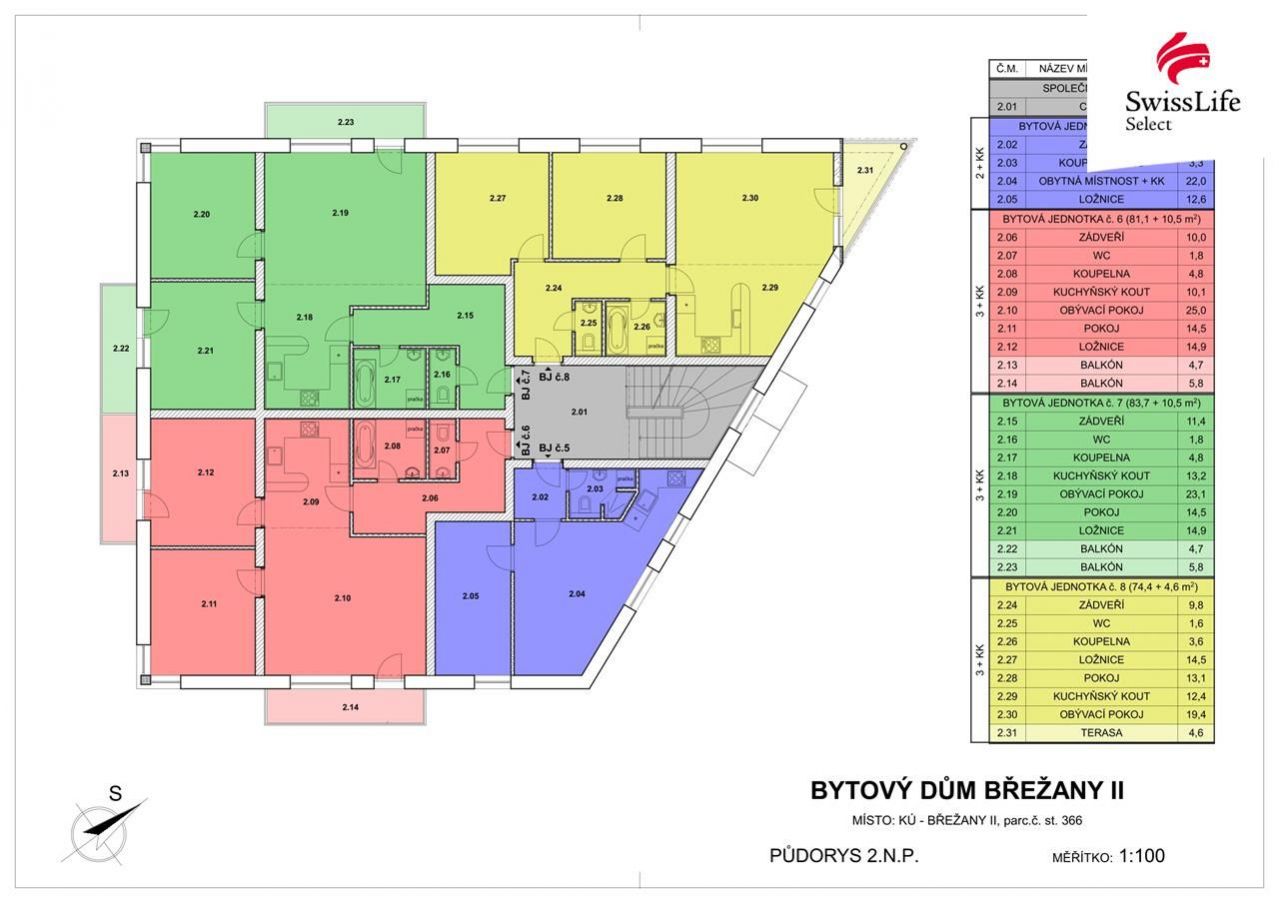 Prodej bytu 3+kk Břežany II 7 935 000 Kč, foto 21