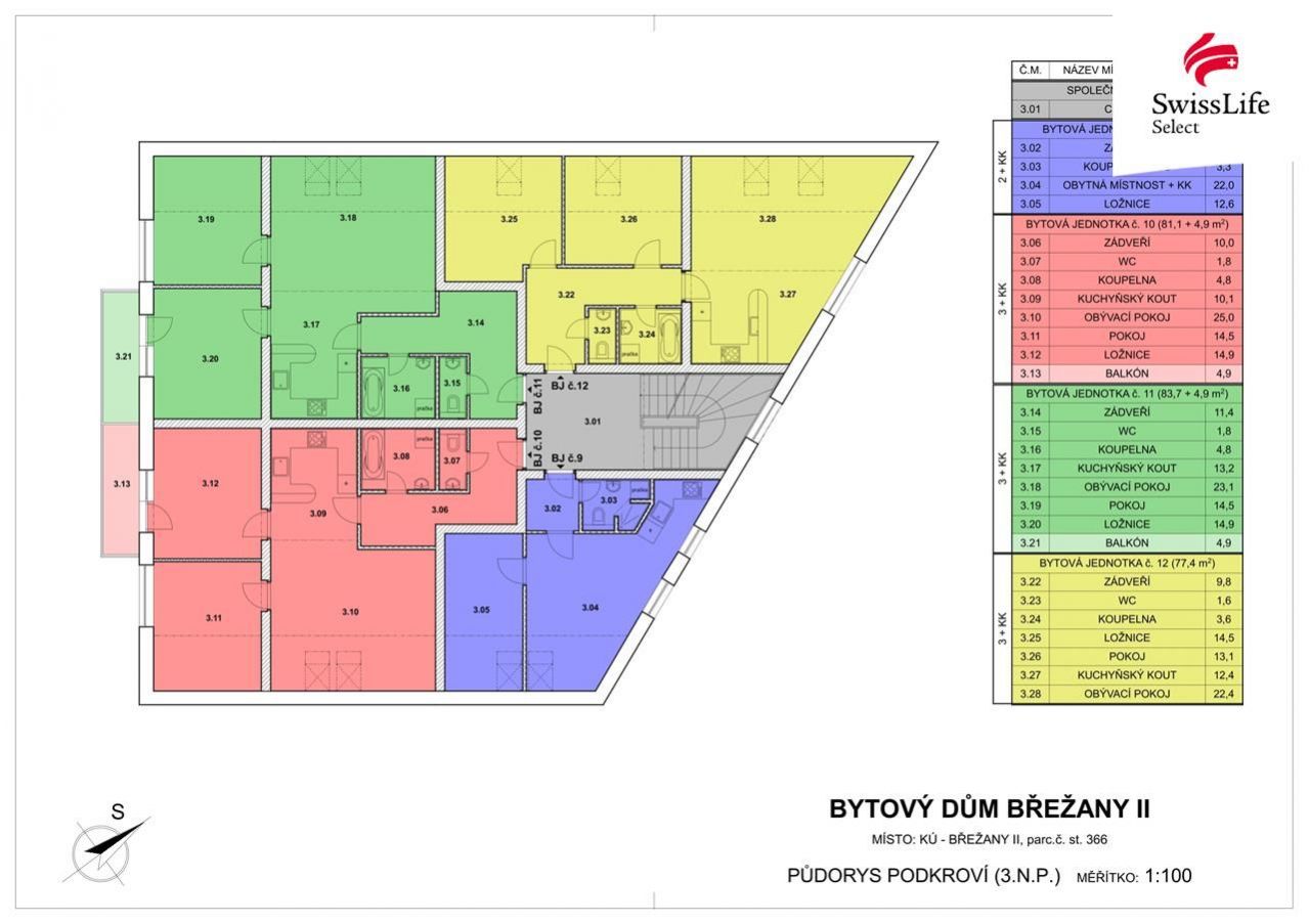 Prodej bytu 3+kk Břežany II 6 678 000 Kč, foto 21