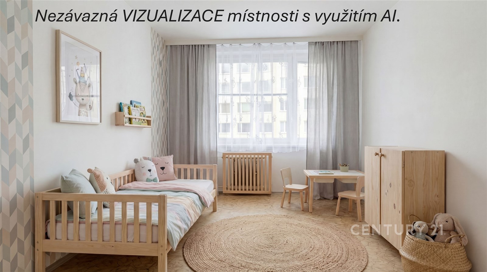 Pokoj - využití jako dětský pokoj (vizualizace).