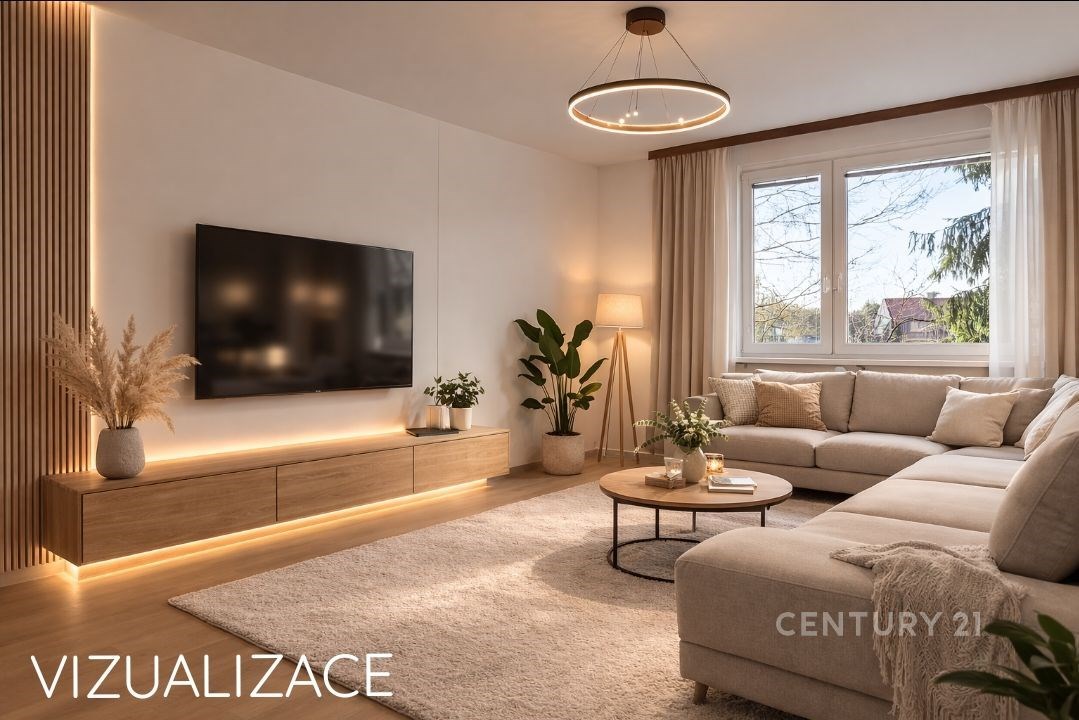 vizualizace obývací pokoj 