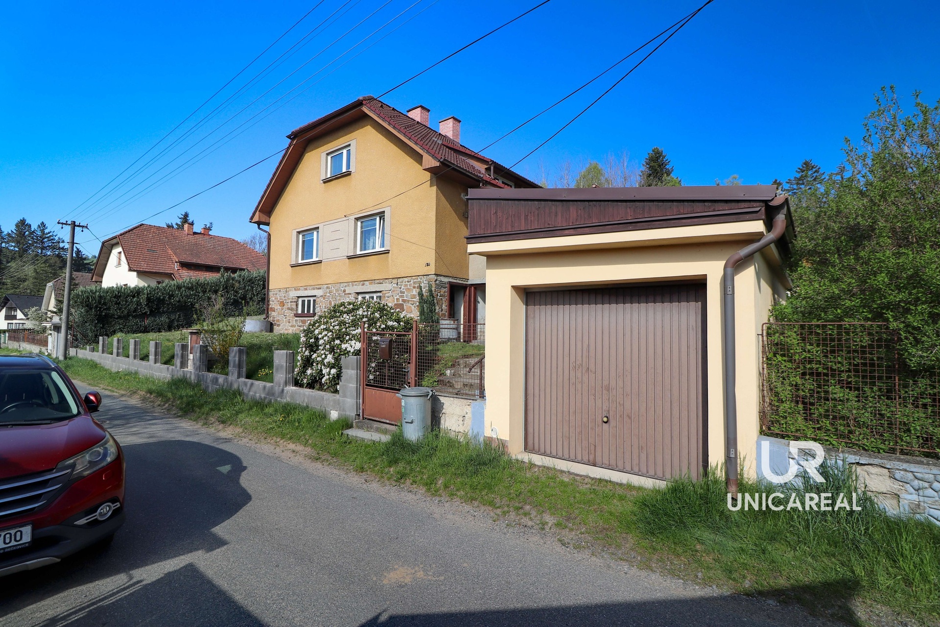 Prodej RD Dalečín, Vysočina, pohled dům a spodní g