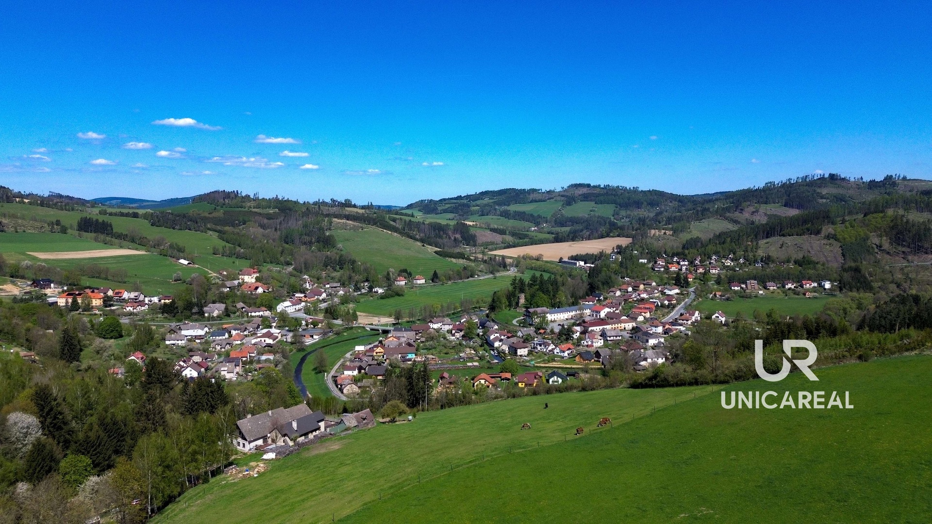 Prodej RD Dalečín, Vysočina, pohled vesnice