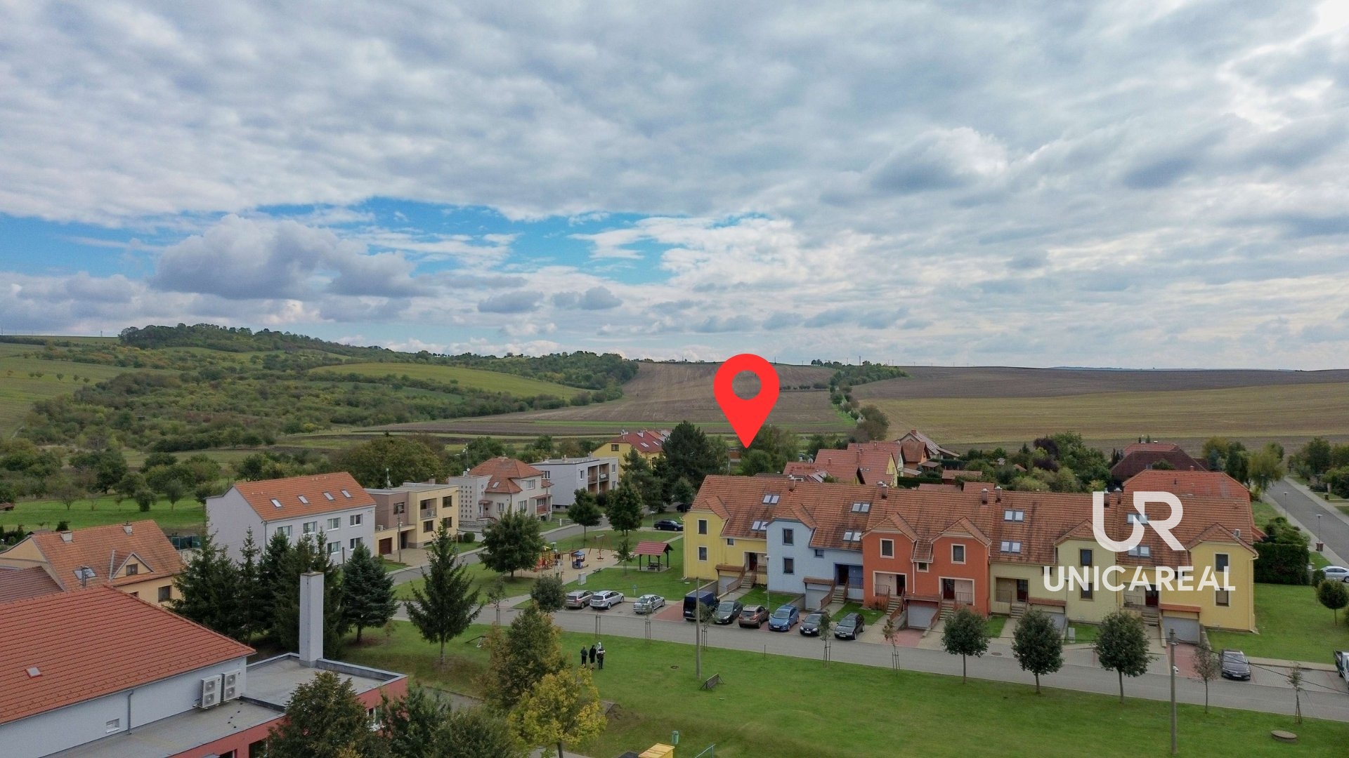 Letecký pohled na dům