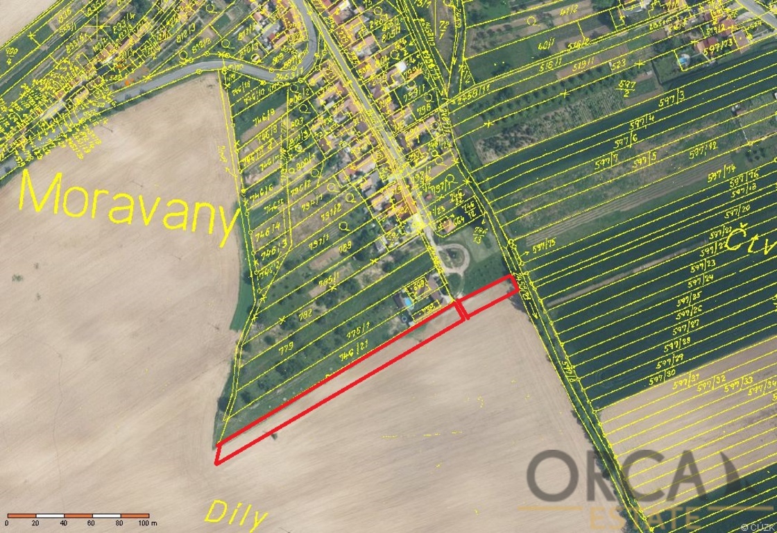Prodej zemědělské půdy, 3 323 m² Moravany (okres Hodonín), obrázek 1
