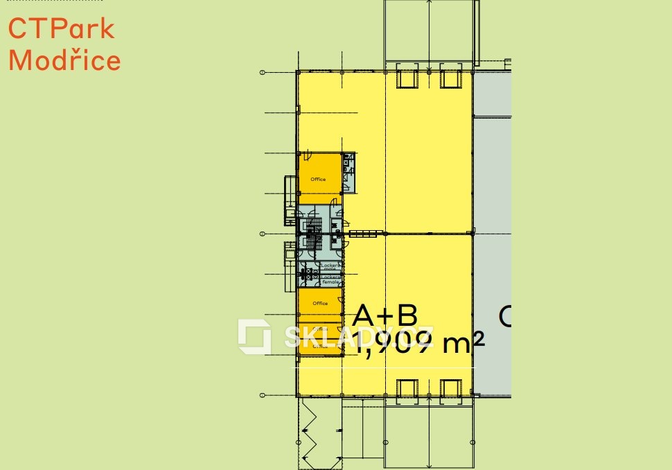 Ctp boxy - Modřice - layout