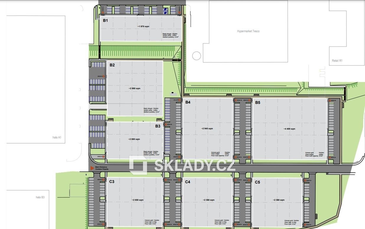 layout - Říčany haly