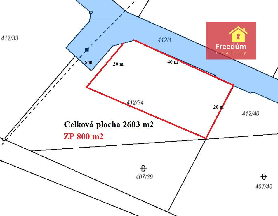 Prodej stavební parcely Bžany 2 490 000 Kč, foto 3
