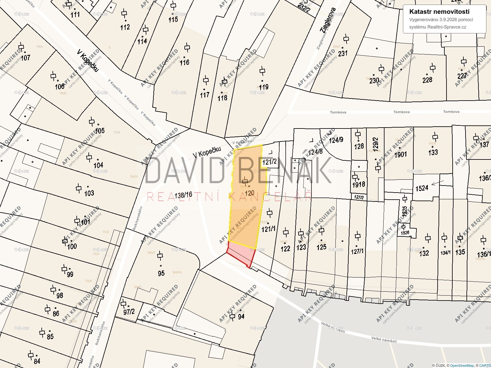 Mapa katastru nemovitostí