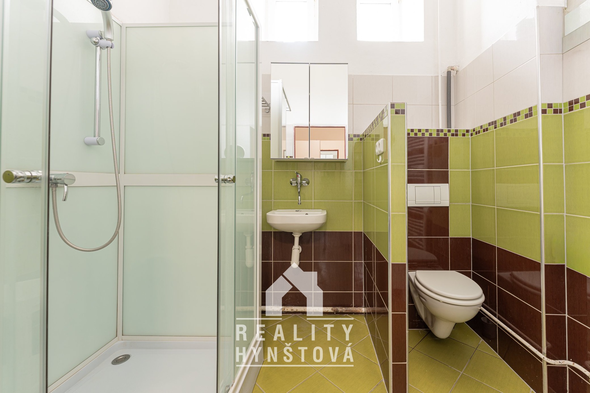 Koupelna s toaletou a sprchovým koutem