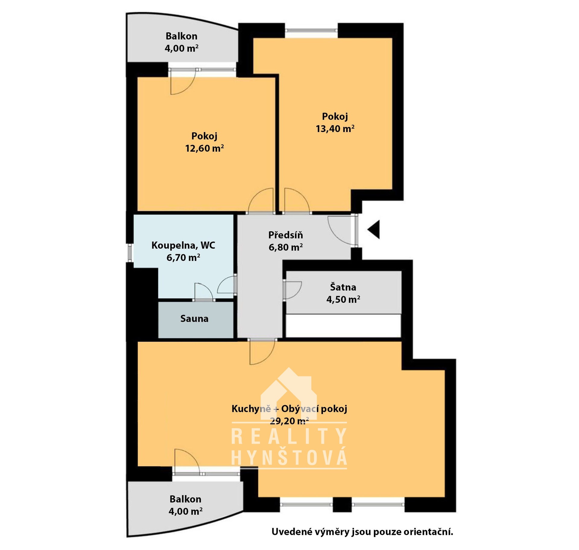 Půdorys 3+kk Na Pískách, Blansko