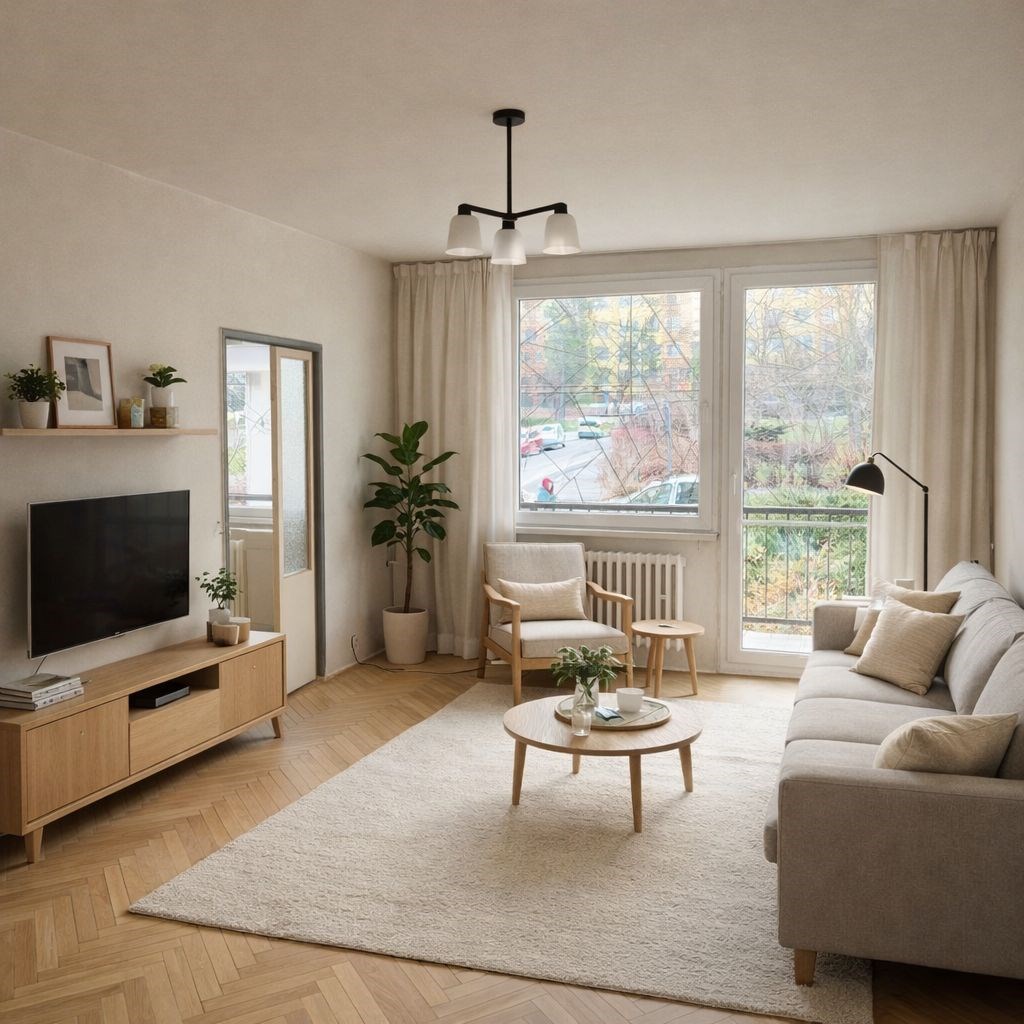 Vizualizace obývací pokoj