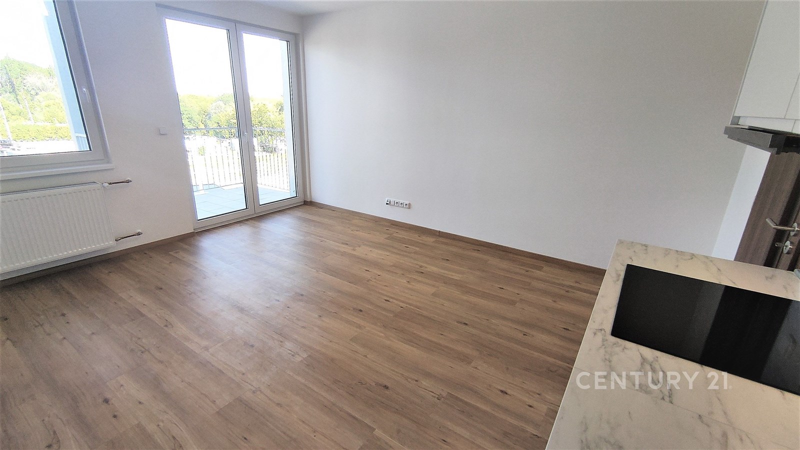 Pohled na francouzské okno