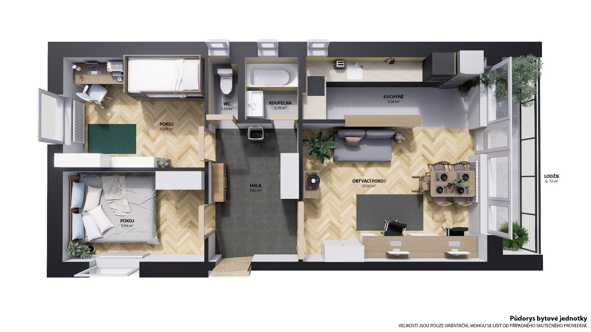 Braník byt 3+kk s lodžií