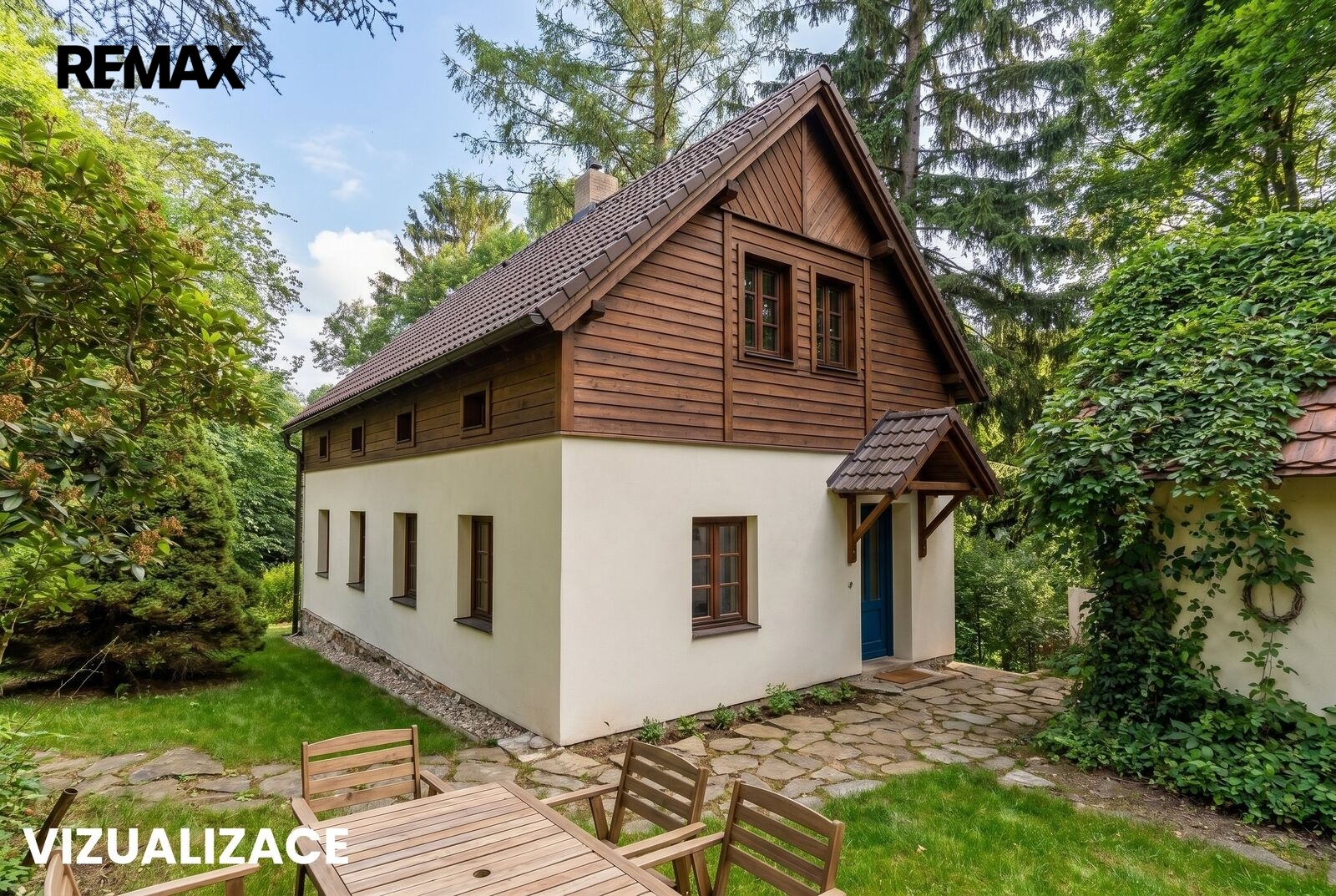 Možná podoba chalupy po rekonstrukci – pouze ideov