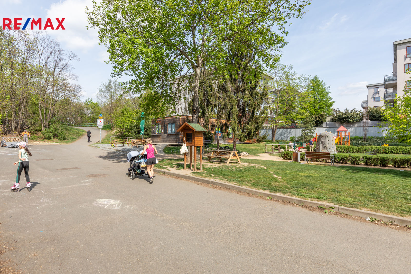 Začátek parku Zahrádky