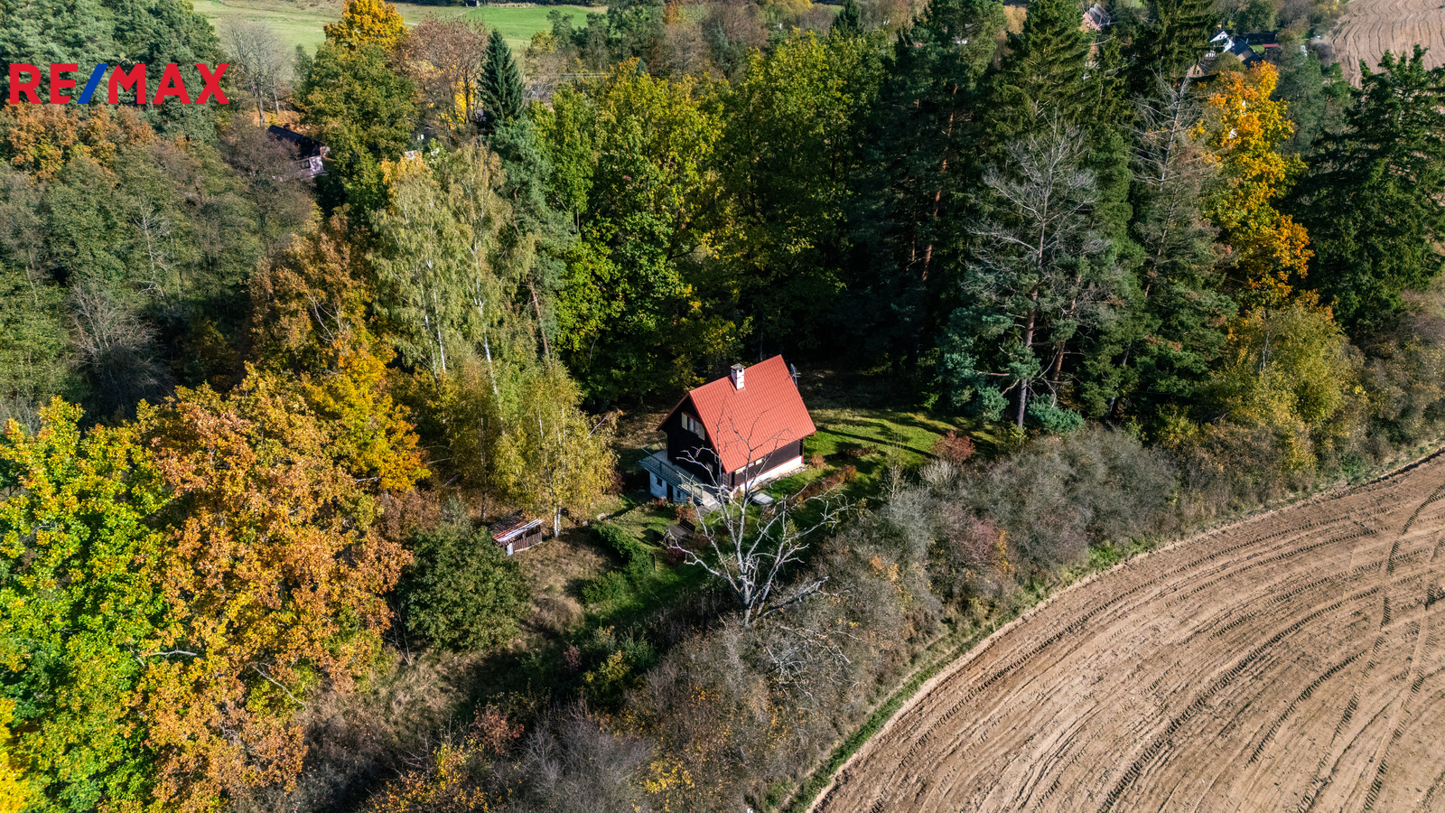 21. Pohled na chatu z ptačí perspektivy