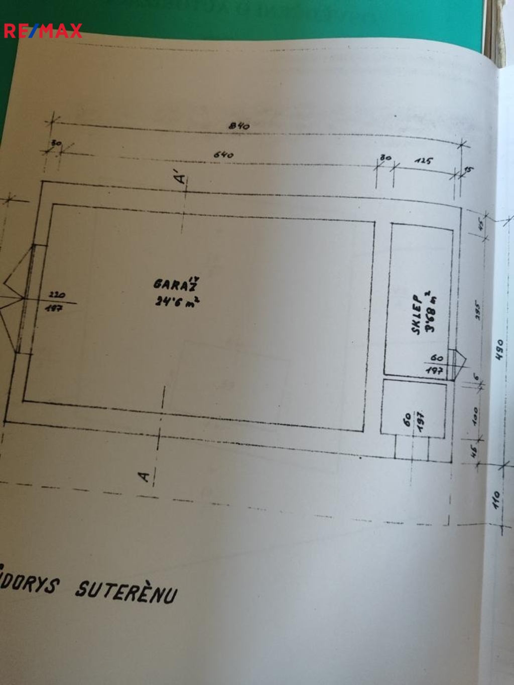 12. 2D půdorys suterénu chaty