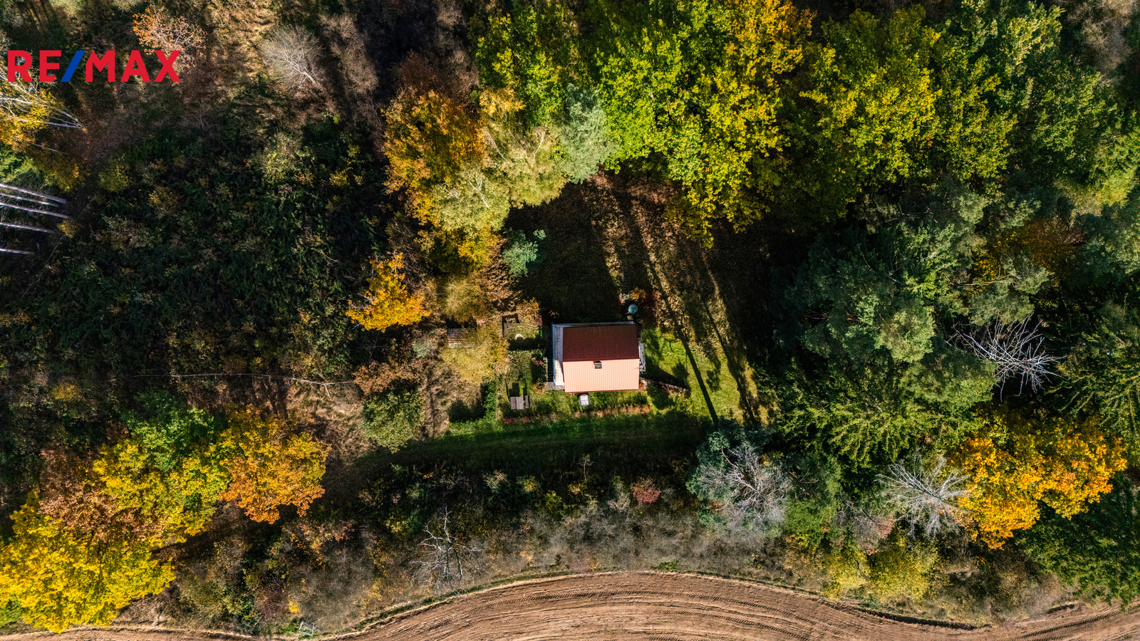 22. Pohled na chatu z ptačí perspektivy