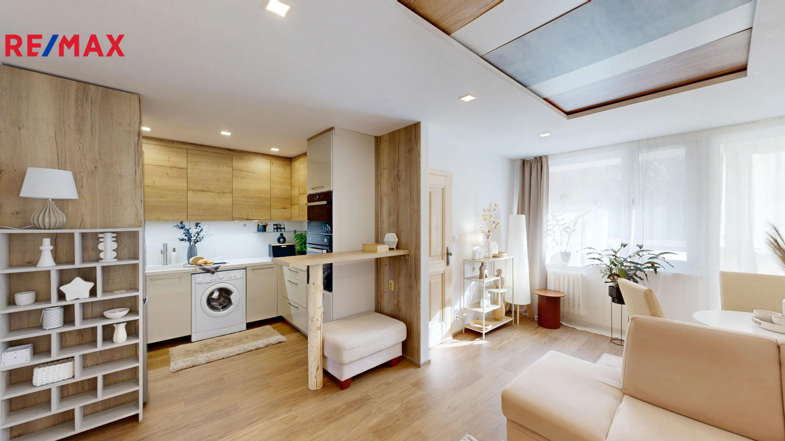 obývací pokoj s kuchyňským koutem a lodžií