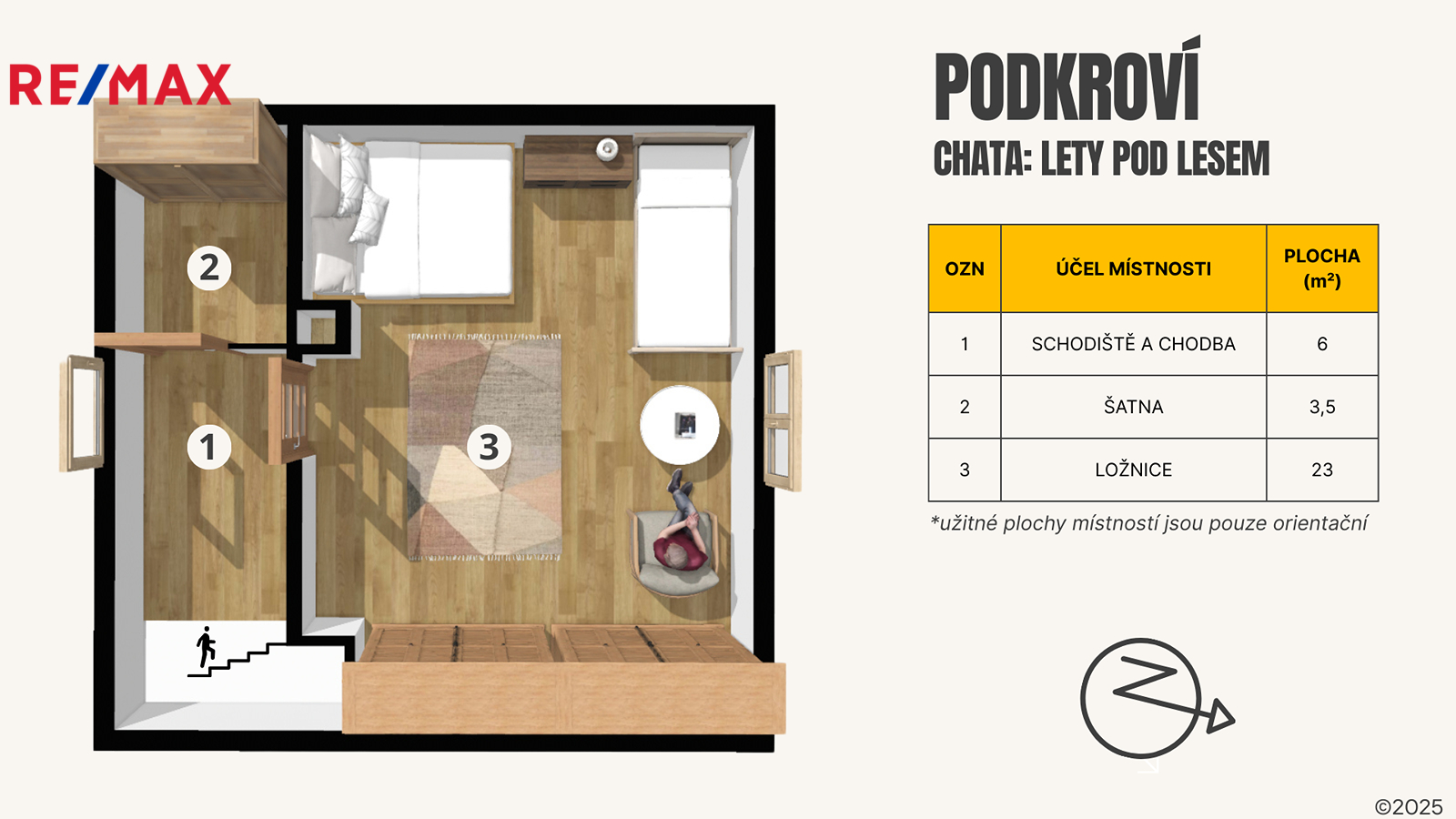 Půdorys podkroví