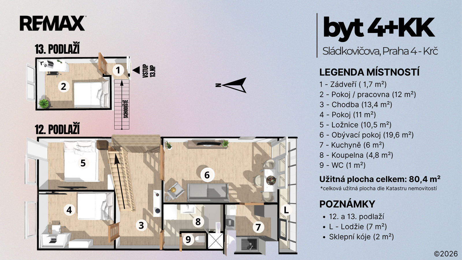 Půdorys bytu