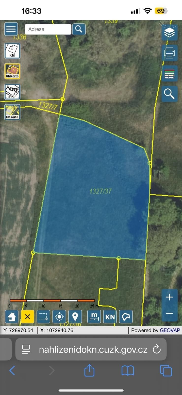 Krajní pozemek 1128m2 soukromí ze tří stran