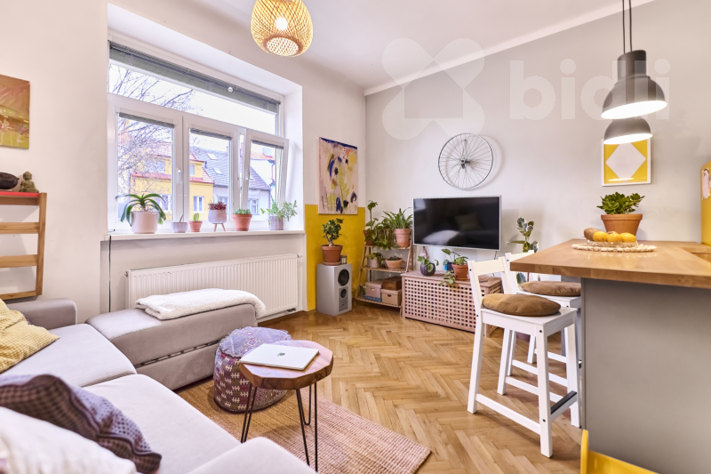 obývací pokoj s kuchyní