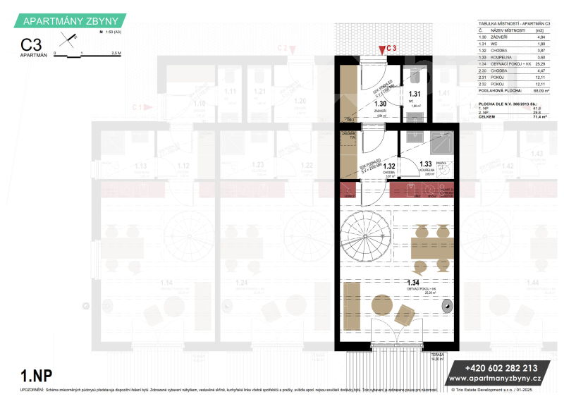 Apartmán C3 - 1.NP
