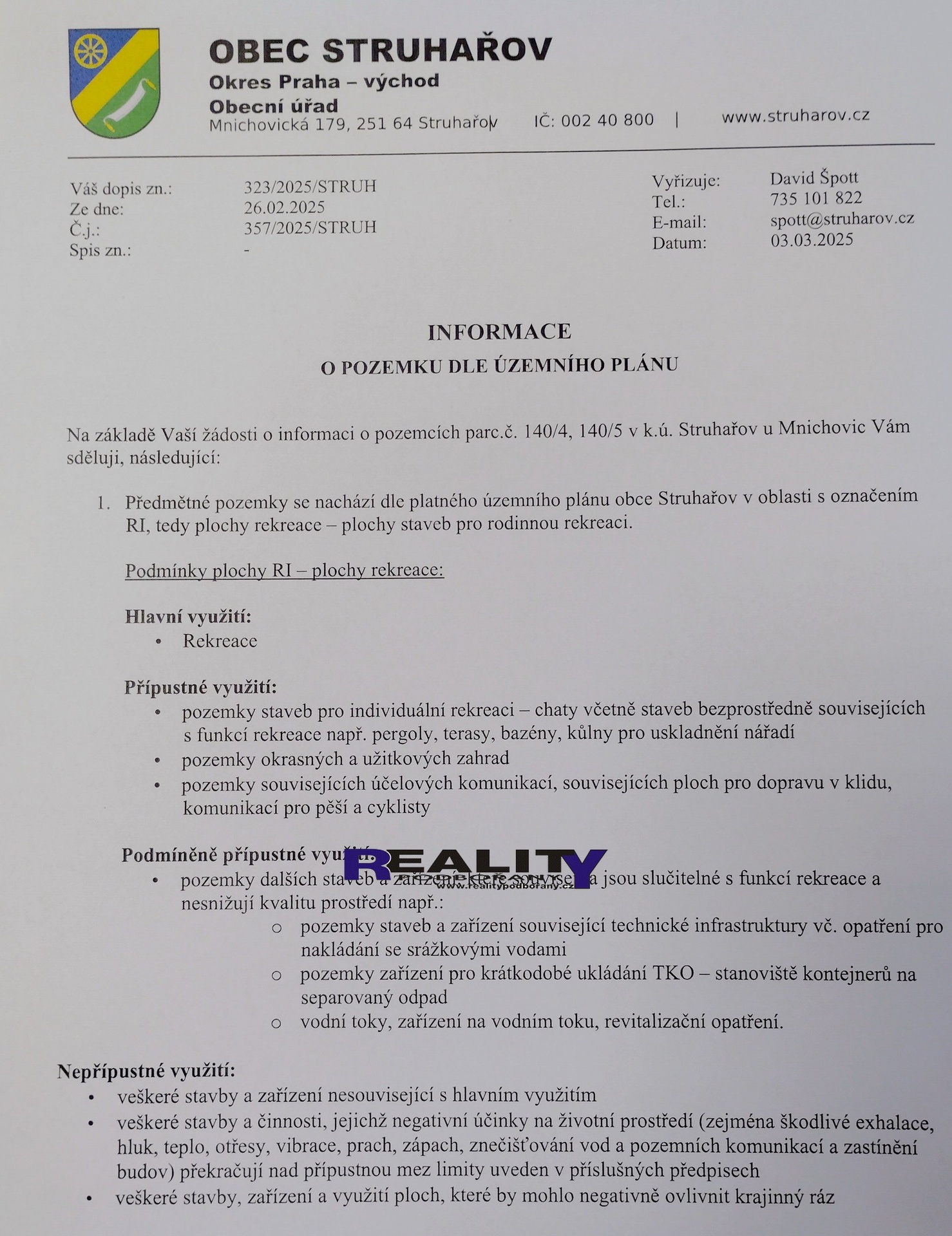 Prodej zahrady Struhařov 1 599 000 Kč, foto 11