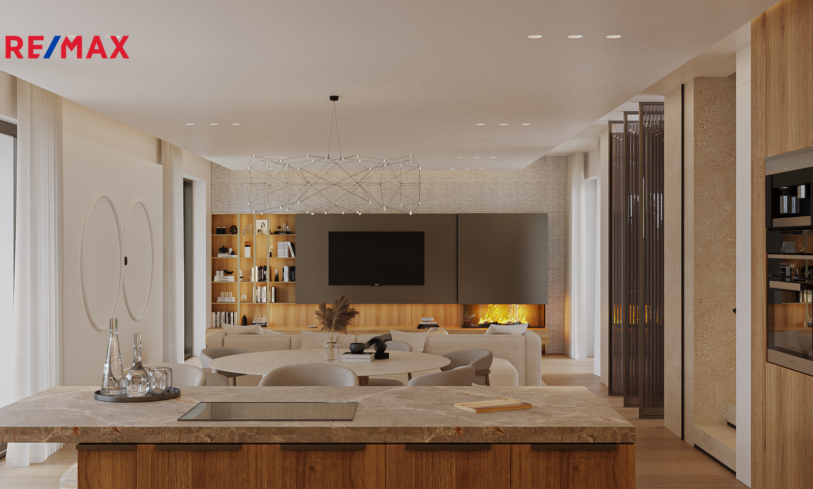 Vizualizace - pohled z kuchyně