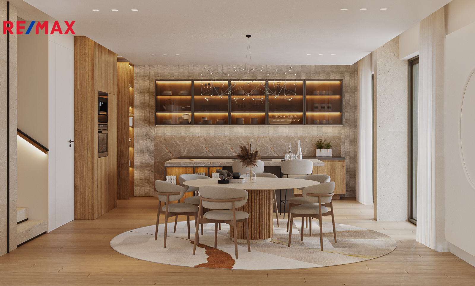 Vizualizace - pohled na kuchyň