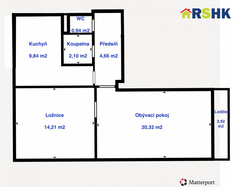 Pronájem bytu 2+1 s lodžií, širší centrum HK