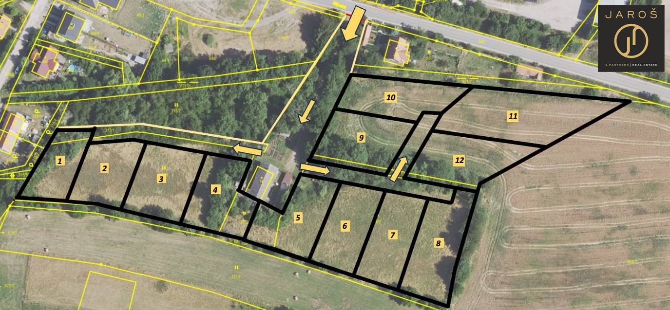 zákres pozemků do inzerce