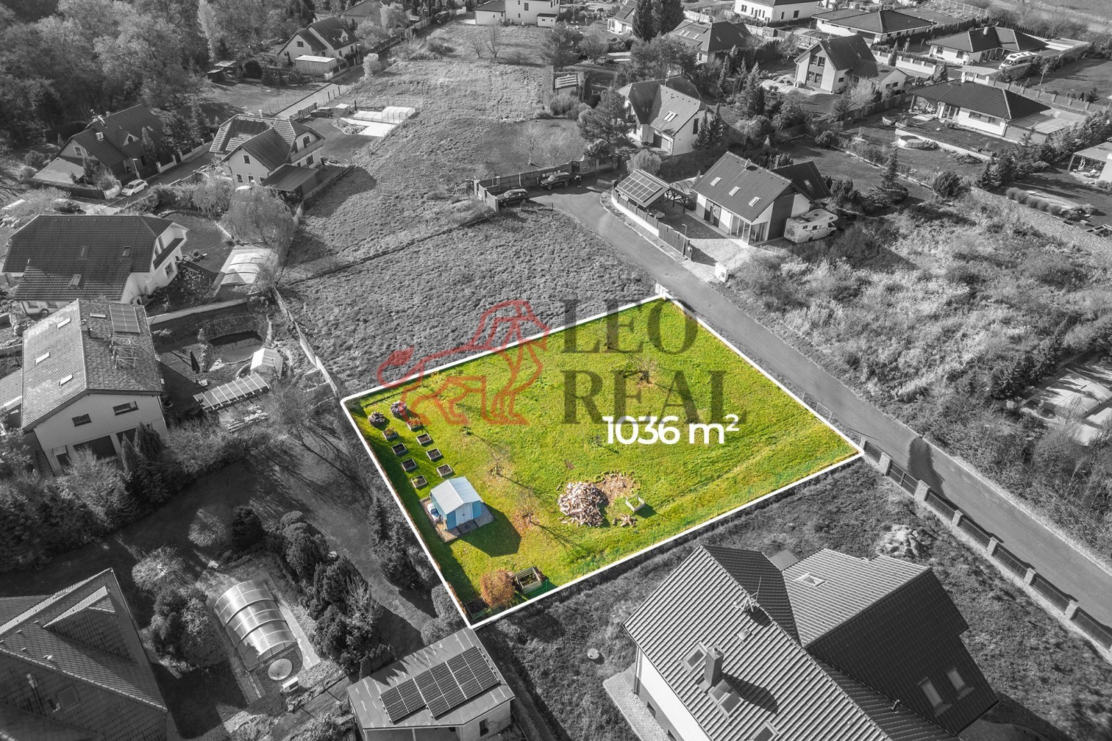 Pozemek, Řitka (11) hranice.jpg