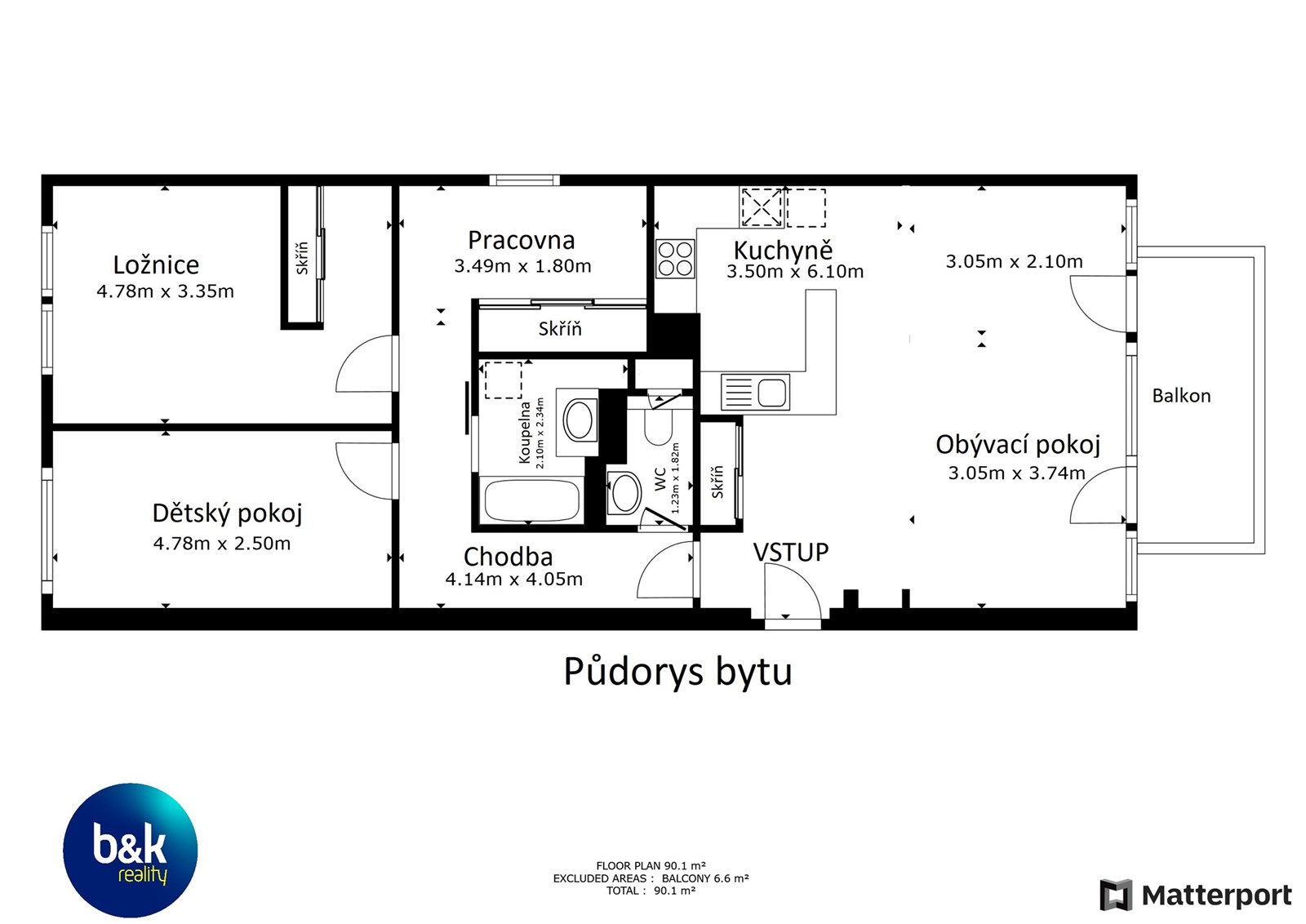 Půdorys bytu
