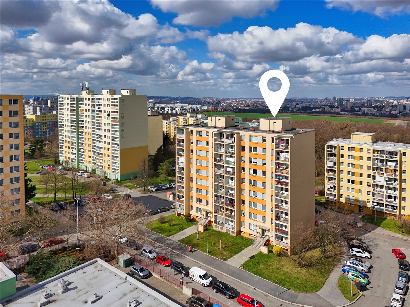 Airfoto bytového domu 