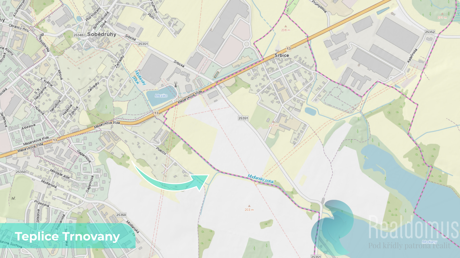 Prodej stavební parcely Teplice 170 000 Kč, foto 6