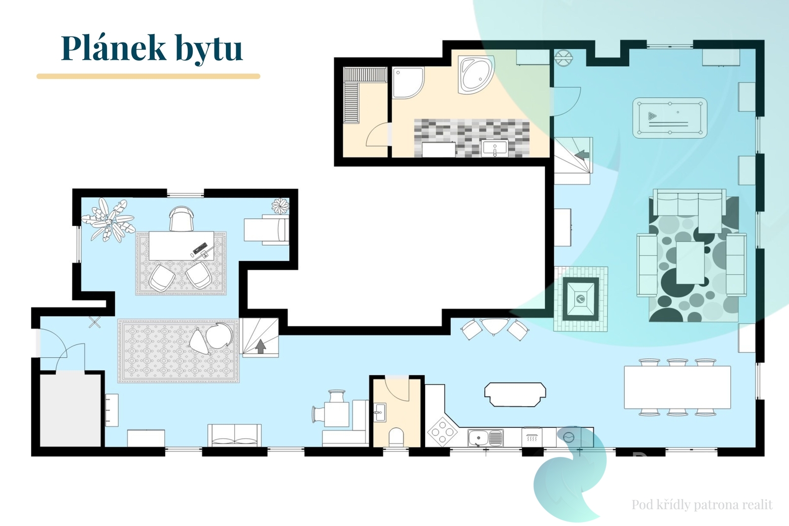 Plánek obytného prostoru