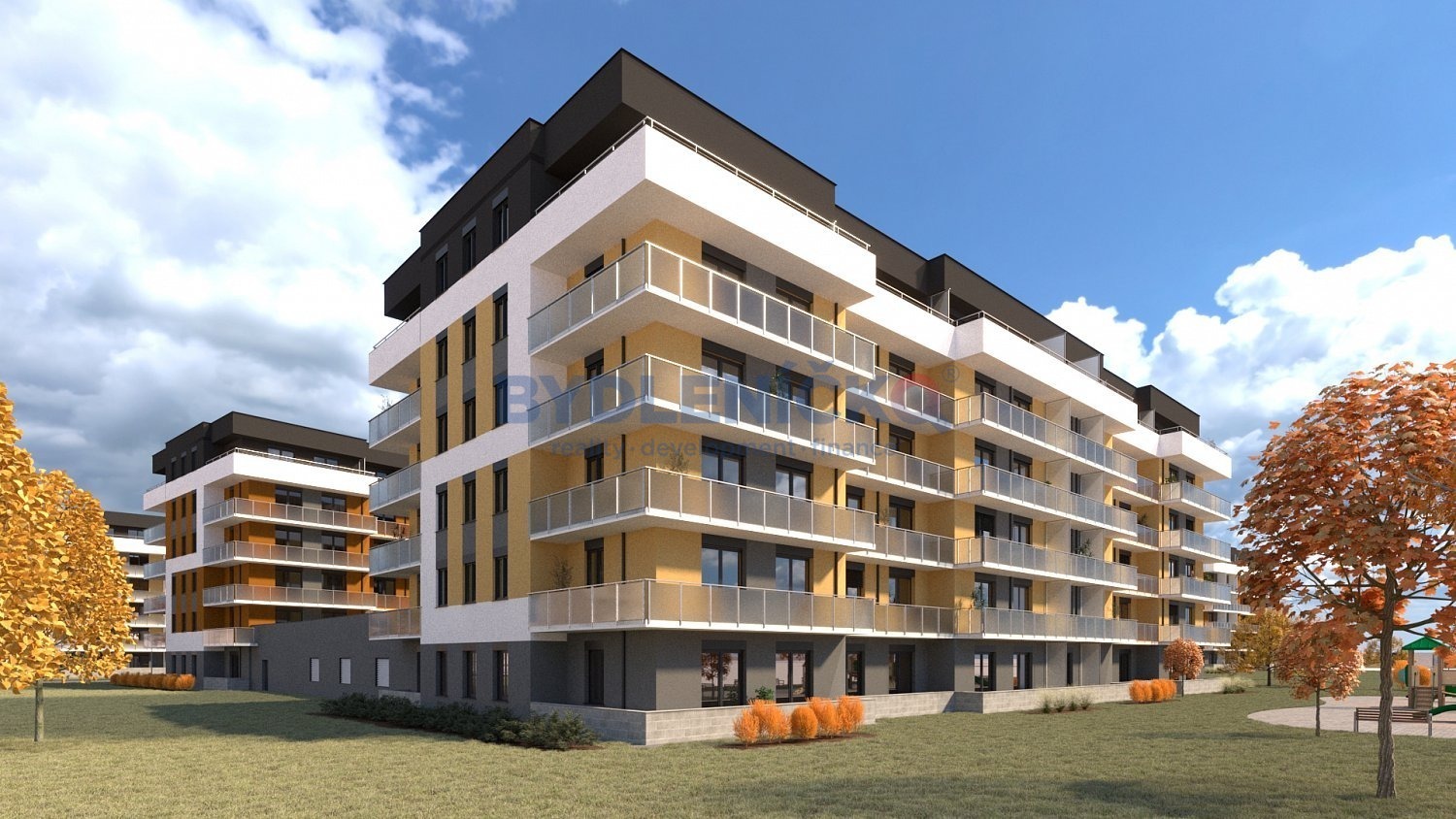 Pronájem bytu 2+kk, 69,4 m2, s terasou 9 m2, ulice Branišovská, České Budějovice