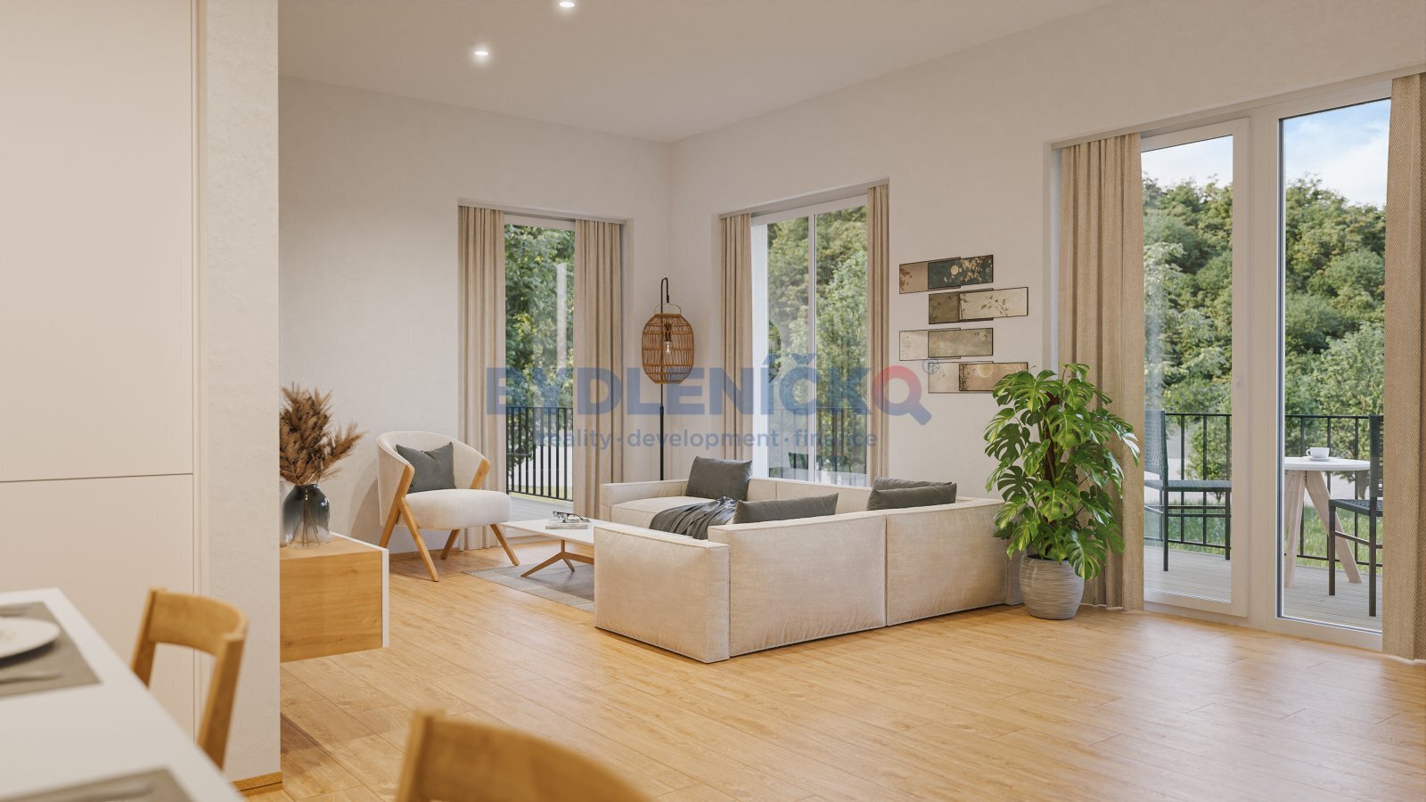 Prodej bytu 2+kk s balkonem, 54 m2, Hluboká nad Vltavou