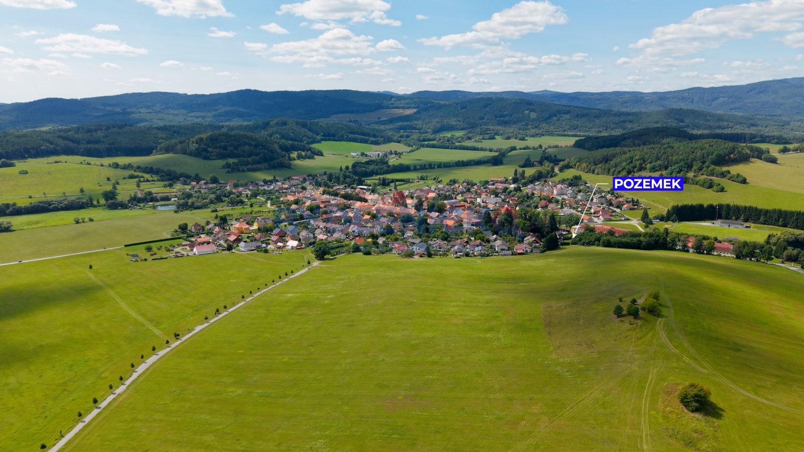 Prodej stavebního pozemku 1.036 m² – Chvalšin