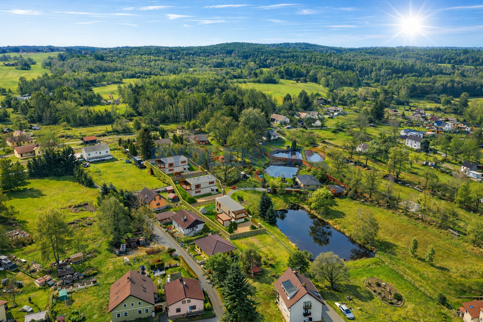 Prodej stavebního pozemku 933m2, Lomy u Člunku, Če
