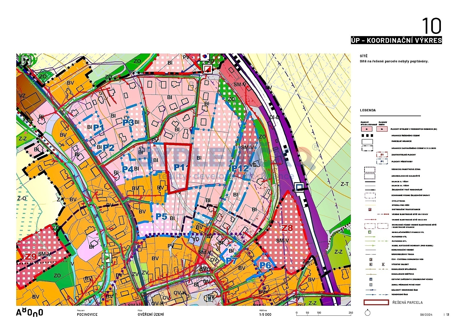 Prodej stavebního pozemku pro 4 RD, 4 372m2, Pocinovice, okr. Domažlice - Plzeňský kraj